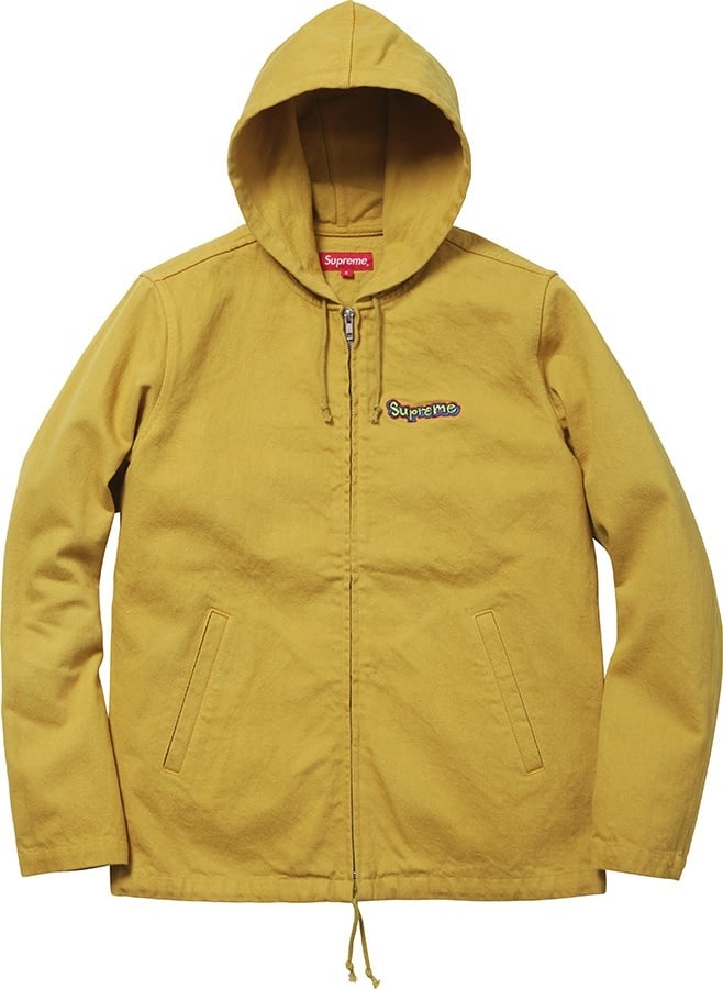 Denim Hooded Coaches Jacket view 2